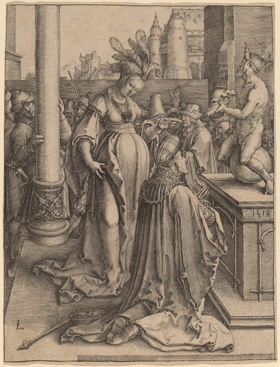 Bałwochwalstwo Salomona autorstwa Lucas van Leyden