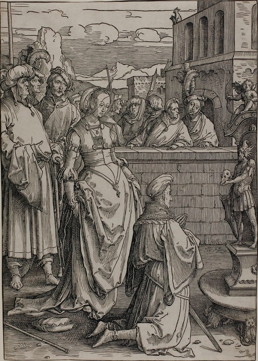 Bałwochwalstwo Salomona autorstwa Lucas van Leyden