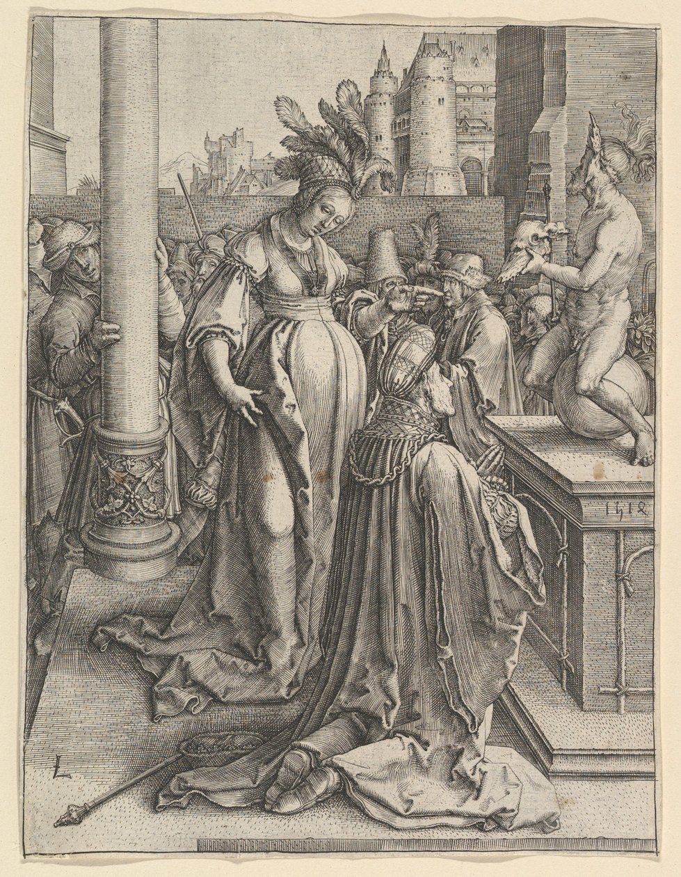 Bałwochwalstwo Salomona, 1514. autorstwa Lucas van Leyden