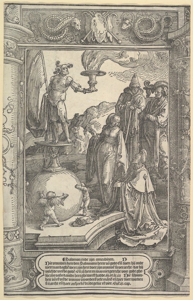 Bałwochwalstwo Salomona [I Królów, 11:1-8], ok. 201 1517. autorstwa Lucas van Leyden
