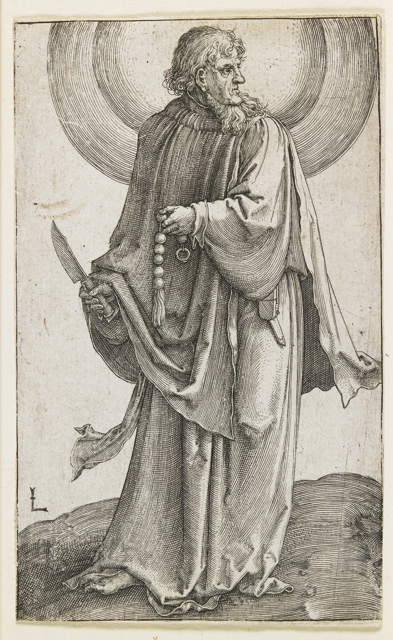 Święty Bartłomiej, 1510 r. autorstwa Lucas van Leyden