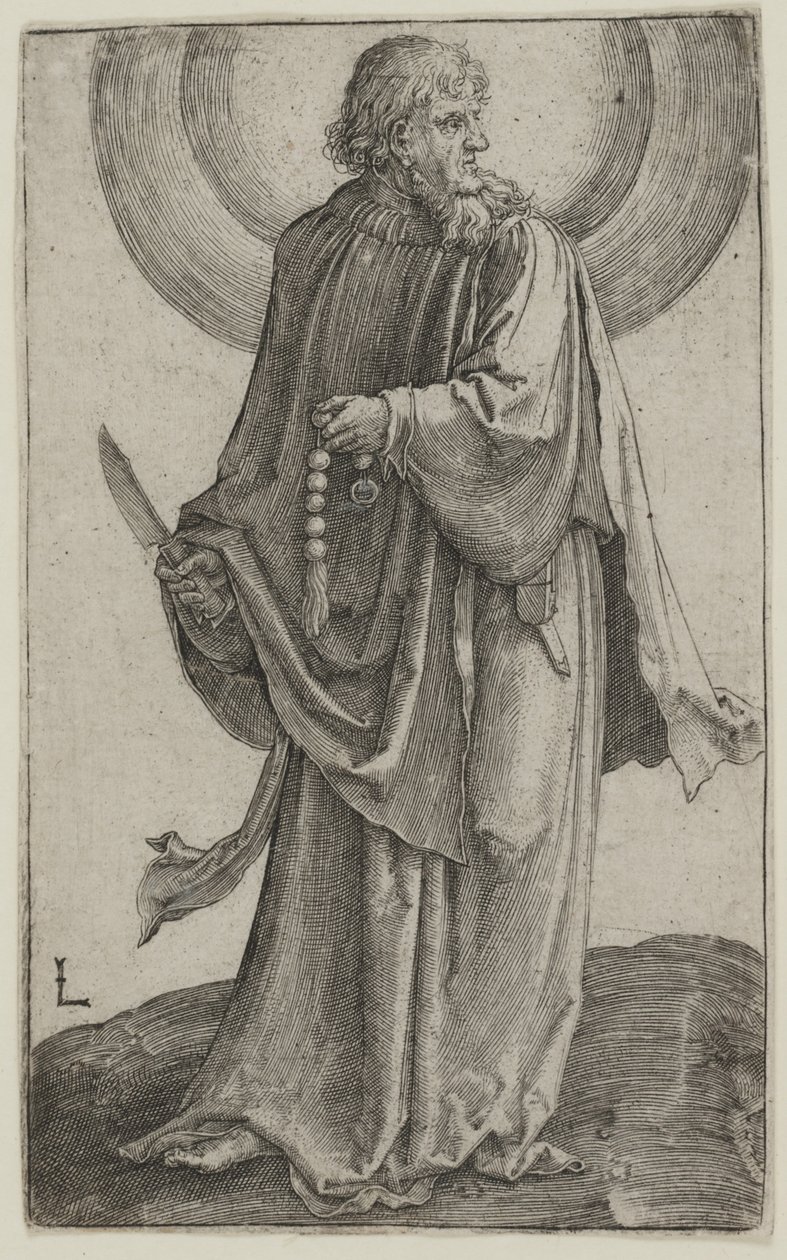 Św. Bartłomiej, ok. 1511 (rycina) autorstwa Lucas van Leyden
