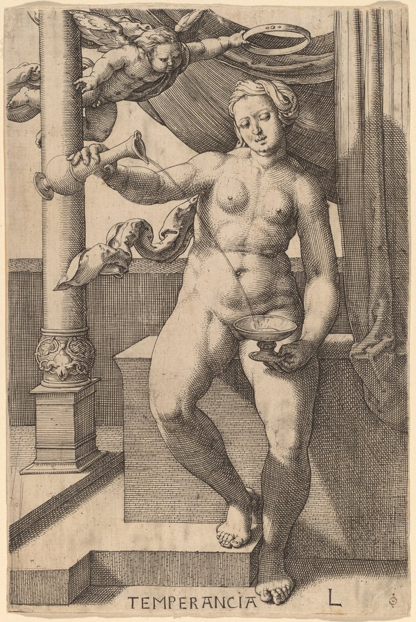 Temperancia (Wstrzemięźliwość) autorstwa Lucas van Leyden