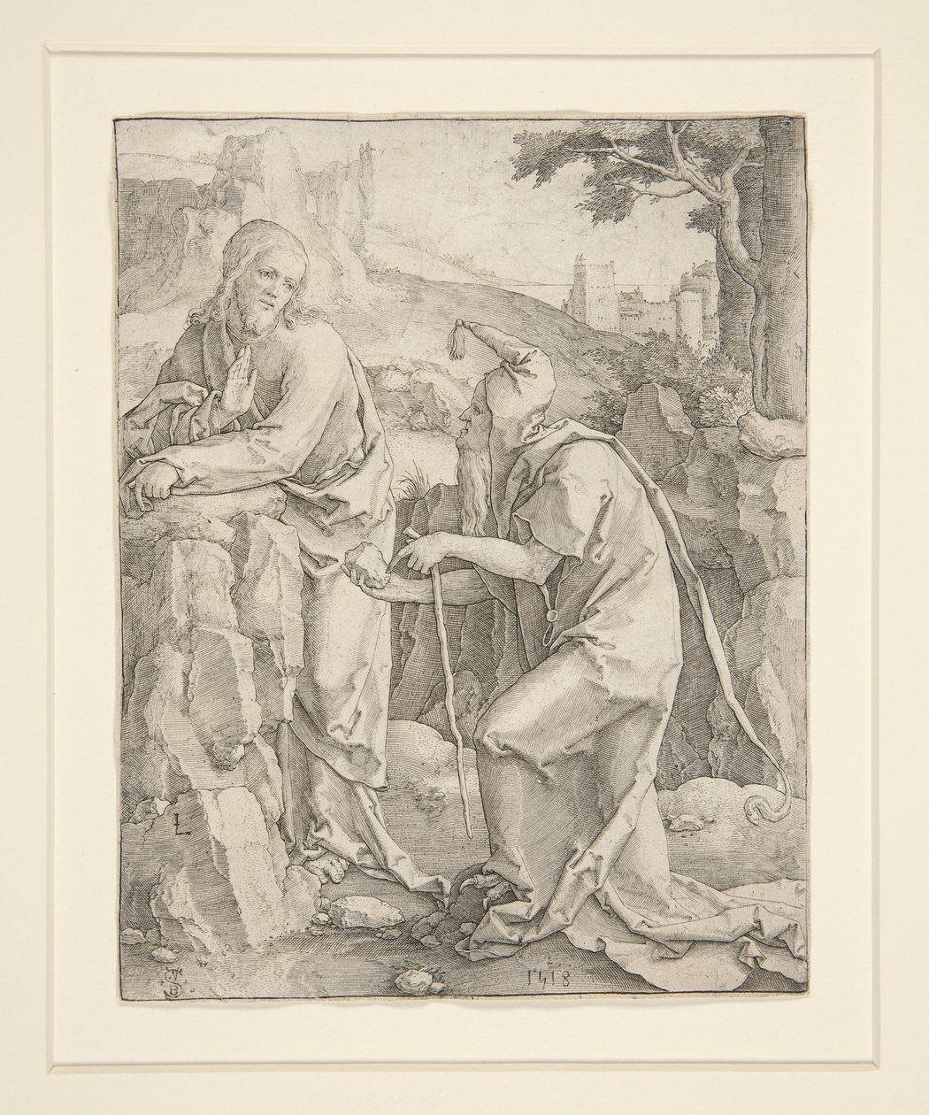 Kuszenie Chrystusa autorstwa Lucas van Leyden