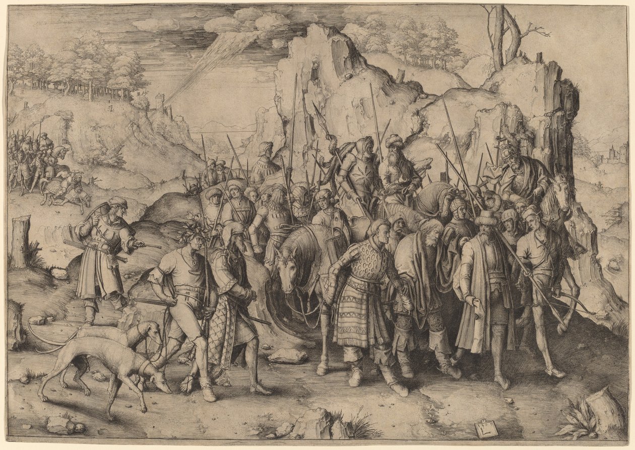 Nawrócenie św. Pawła autorstwa Lucas van Leyden