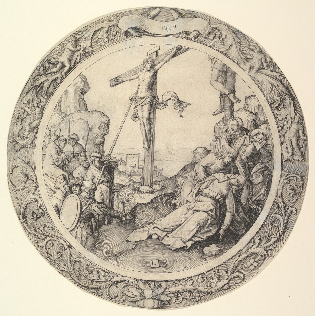 Ukrzyżowanie z Męki Pańskiej, 1509. autorstwa Lucas van Leyden