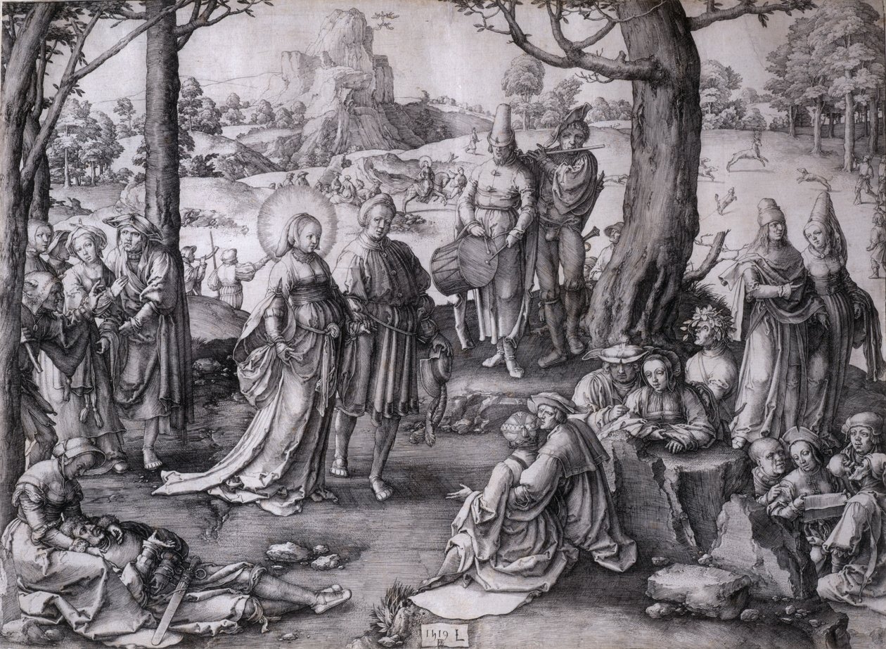 Taniec świętej Marii Magdaleny autorstwa Lucas van Leyden