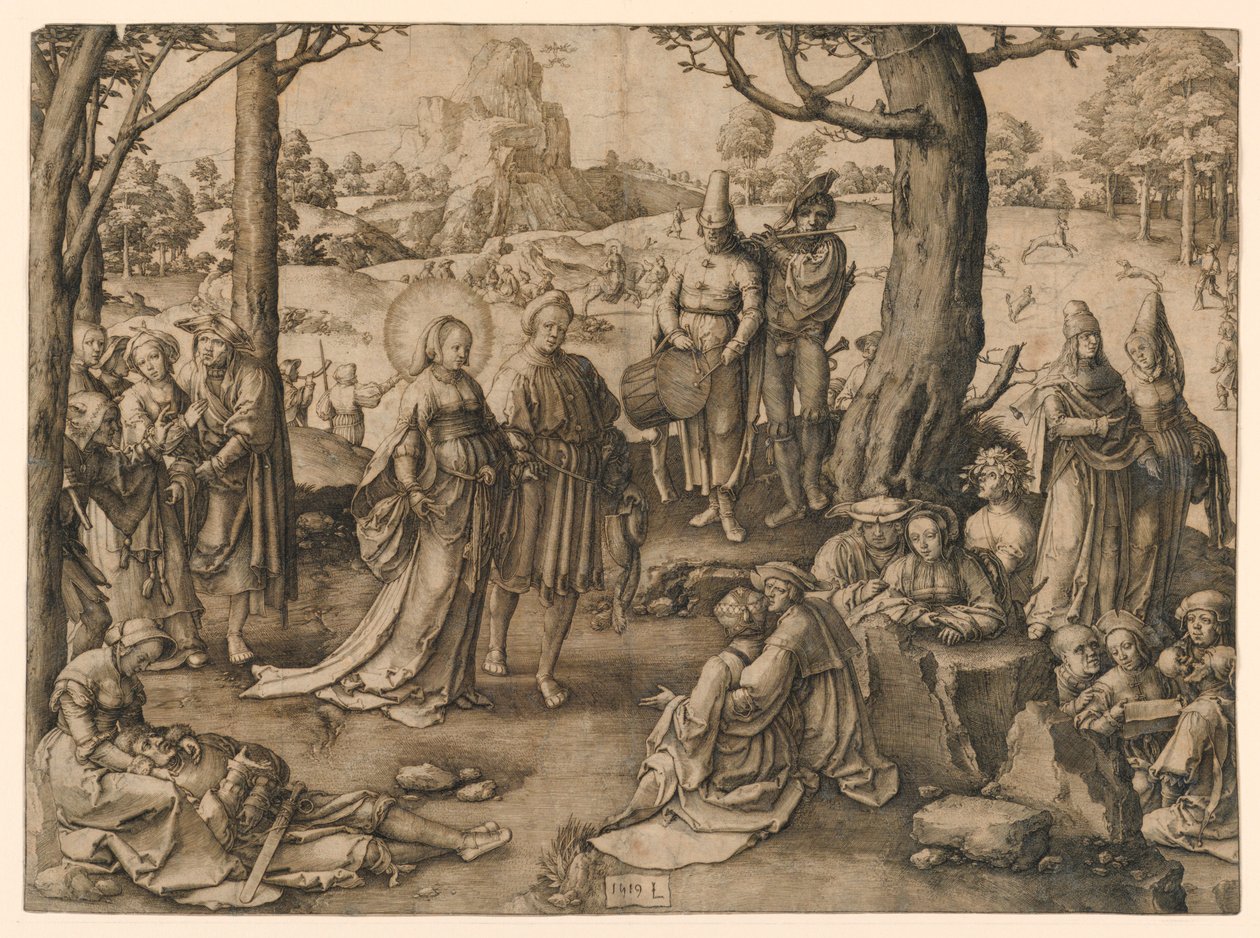 Taniec św. Marii Magdaleny autorstwa Lucas van Leyden