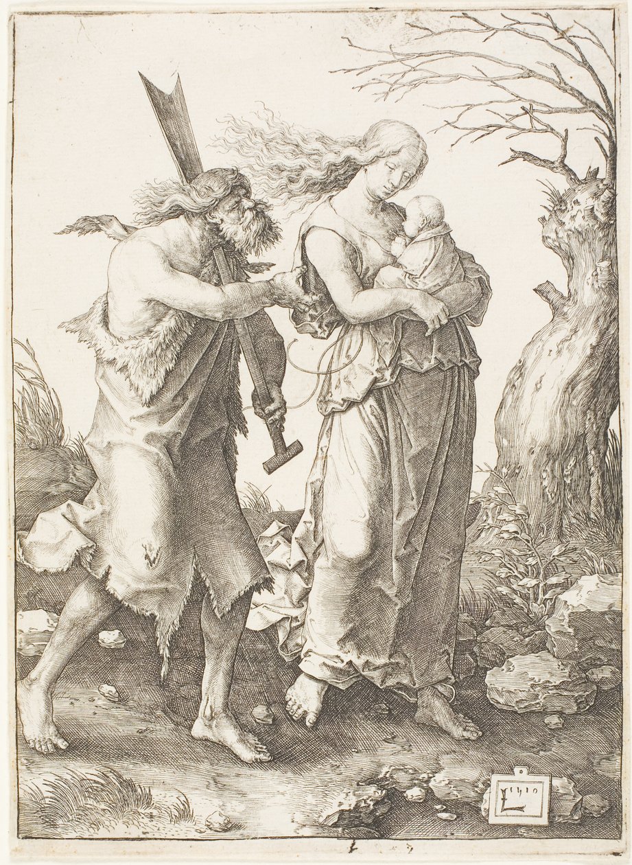 Wypędzenie z raju autorstwa Lucas van Leyden