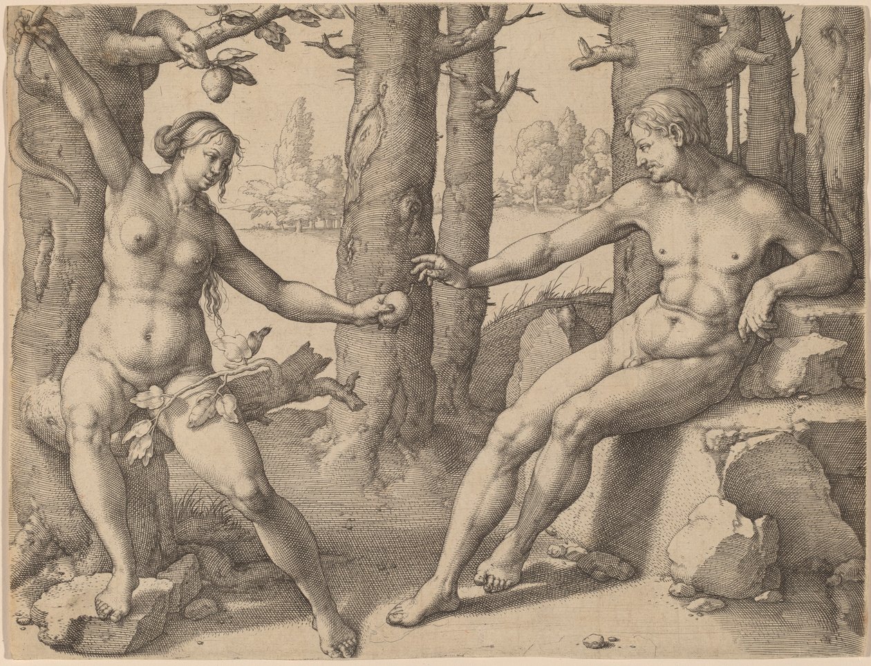Upadek człowieka autorstwa Lucas van Leyden