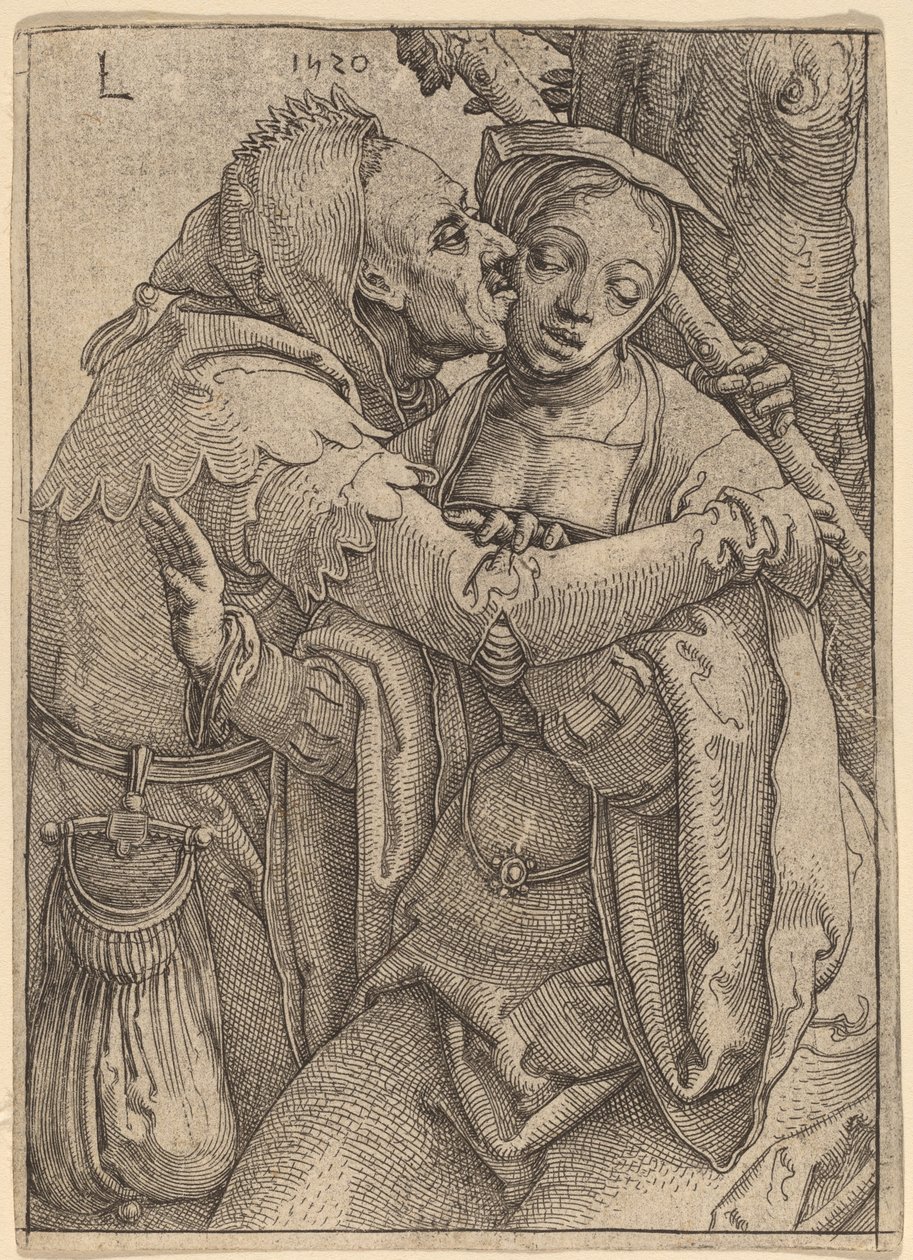 Głupiec i kobieta autorstwa Lucas van Leyden