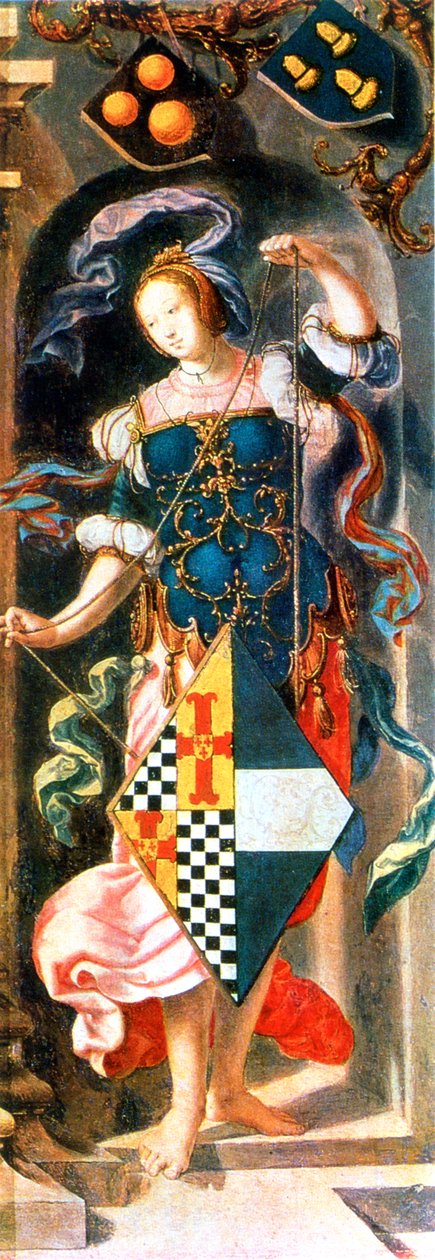 Uzdrowienie niewidomego z Jerycha, szczegół, 1531 autorstwa Lucas van Leyden