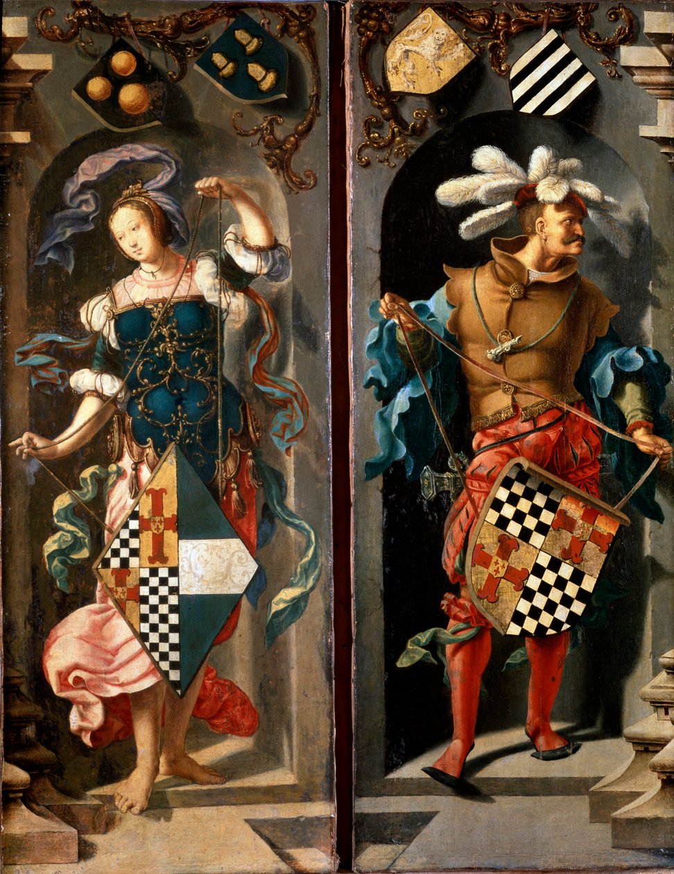 Uzdrowienie ślepca z Jerycha, panel boczny, 1531. autorstwa Lucas van Leyden