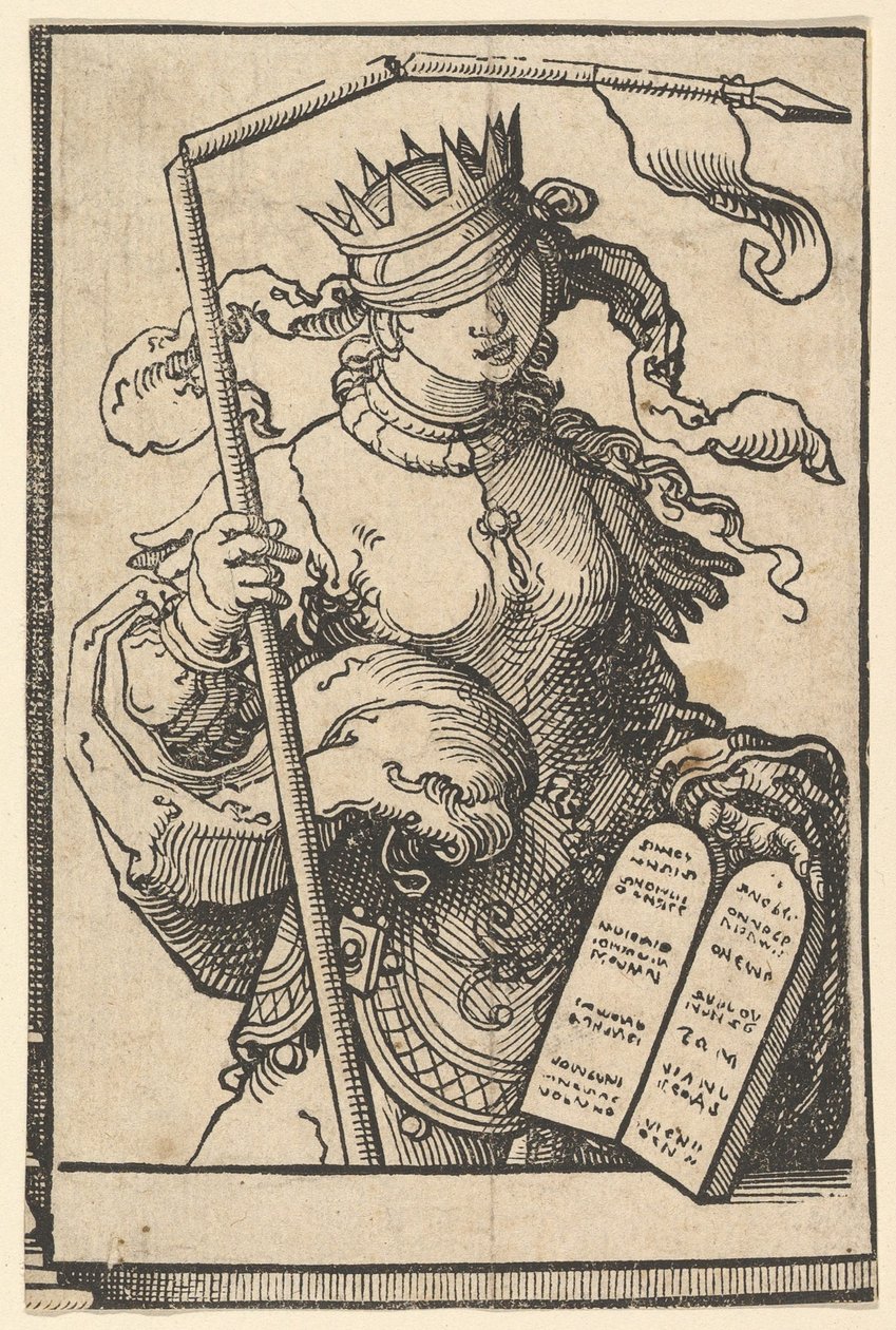 Stary Testament lub Synagoga, z serii Sybilli, ok. 1930 r. 1530. autorstwa Lucas van Leyden