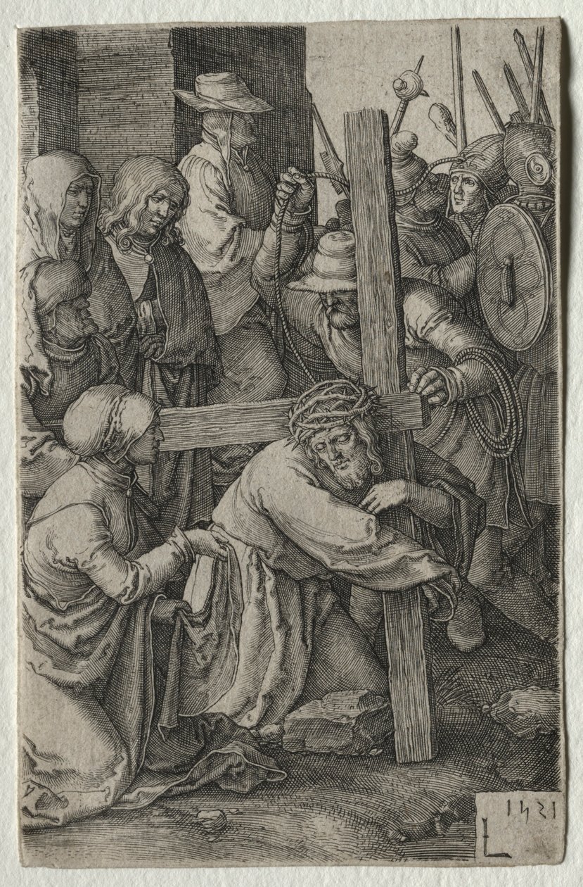 Pasja: Chrystus dźwigający krzyż, 1521. autorstwa Lucas van Leyden