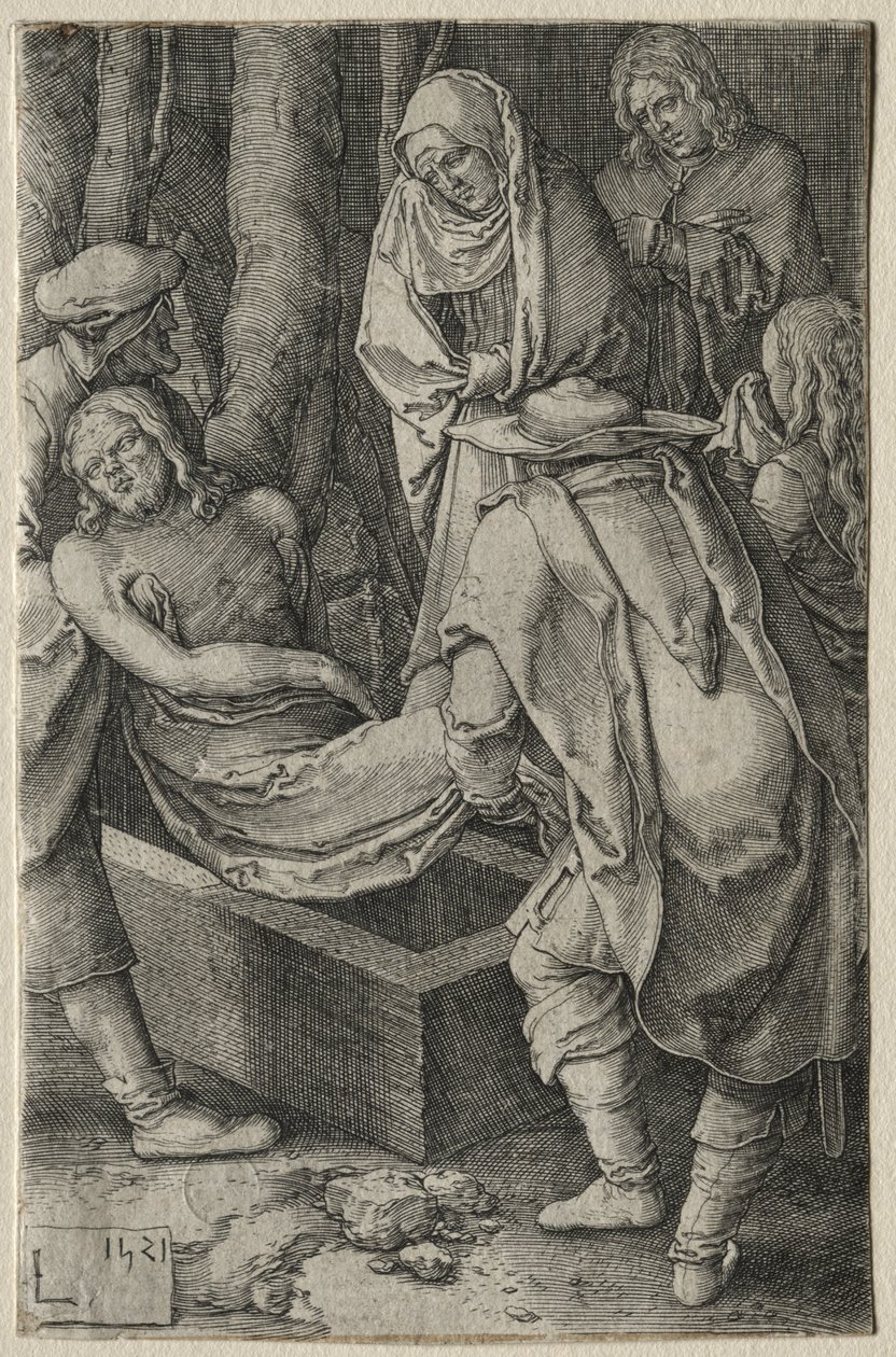Pasja: pogrzeb Chrystusa autorstwa Lucas van Leyden