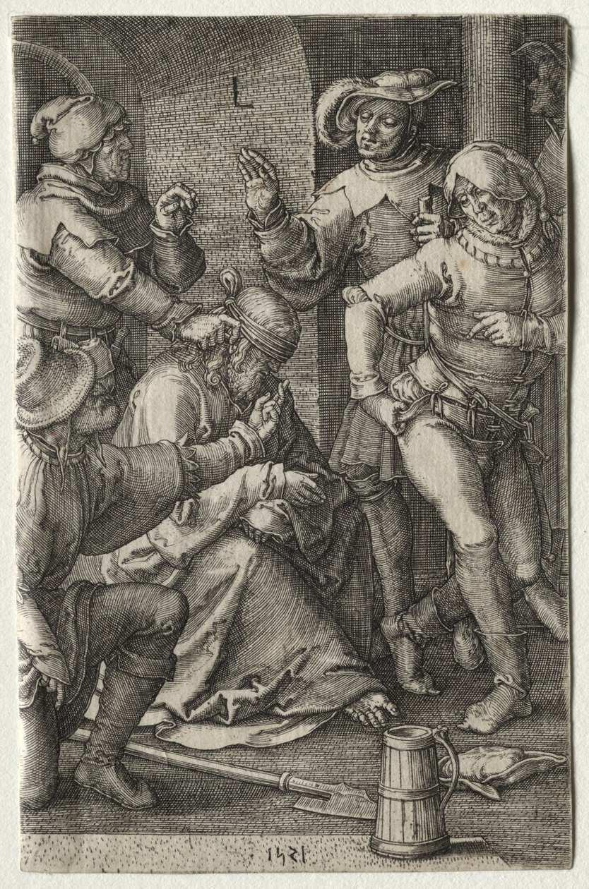 Pasja: Naśmiewanie się z Chrystusa, 1521. autorstwa Lucas van Leyden