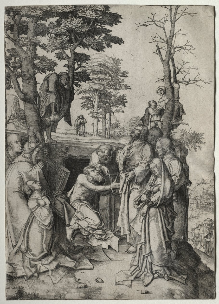 Wskrzeszenie Łazarza do 1508 r. autorstwa Lucas van Leyden