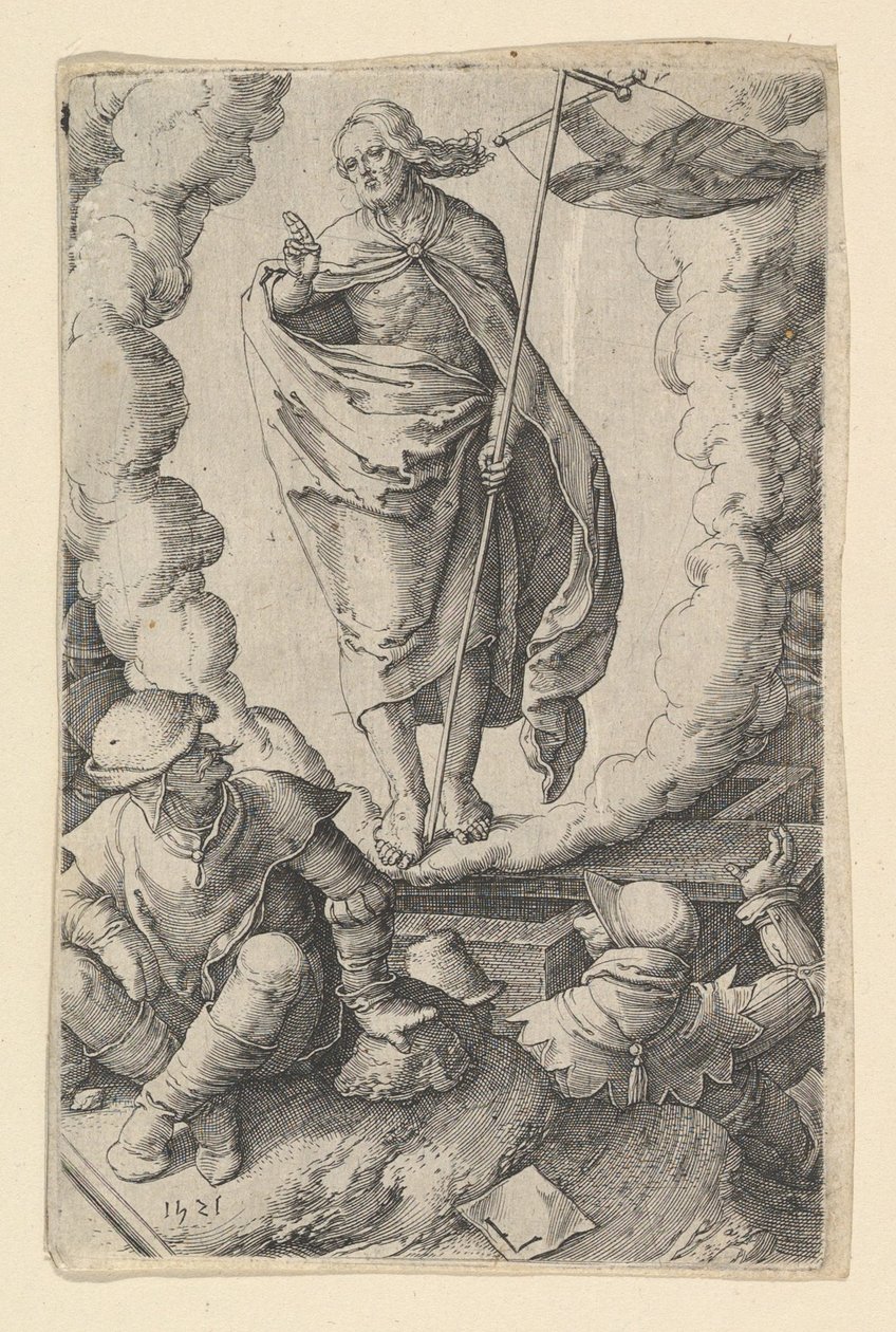 Zmartwychwstanie, 1521. autorstwa Lucas van Leyden