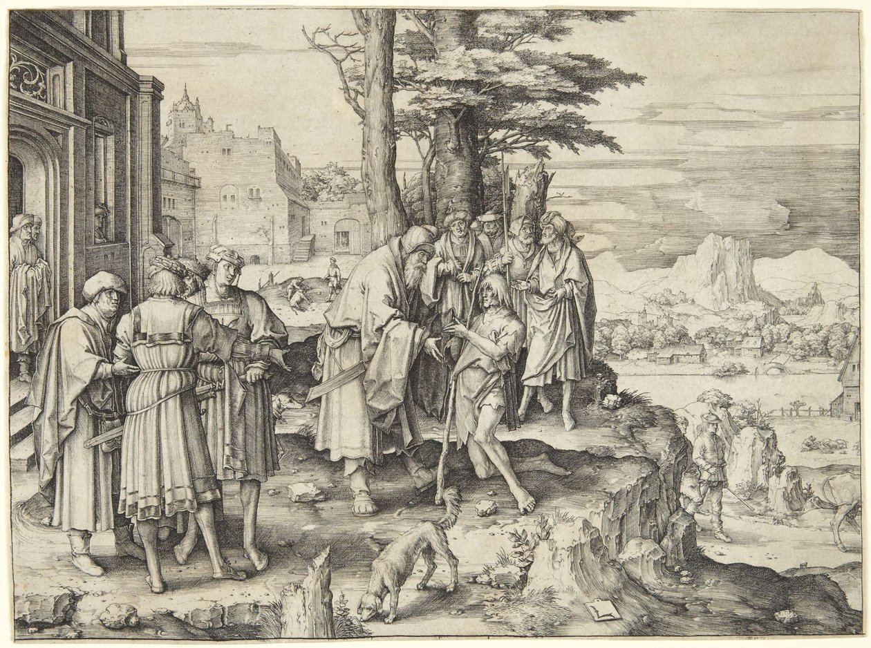Powrót syna marnotrawnego autorstwa Lucas van Leyden