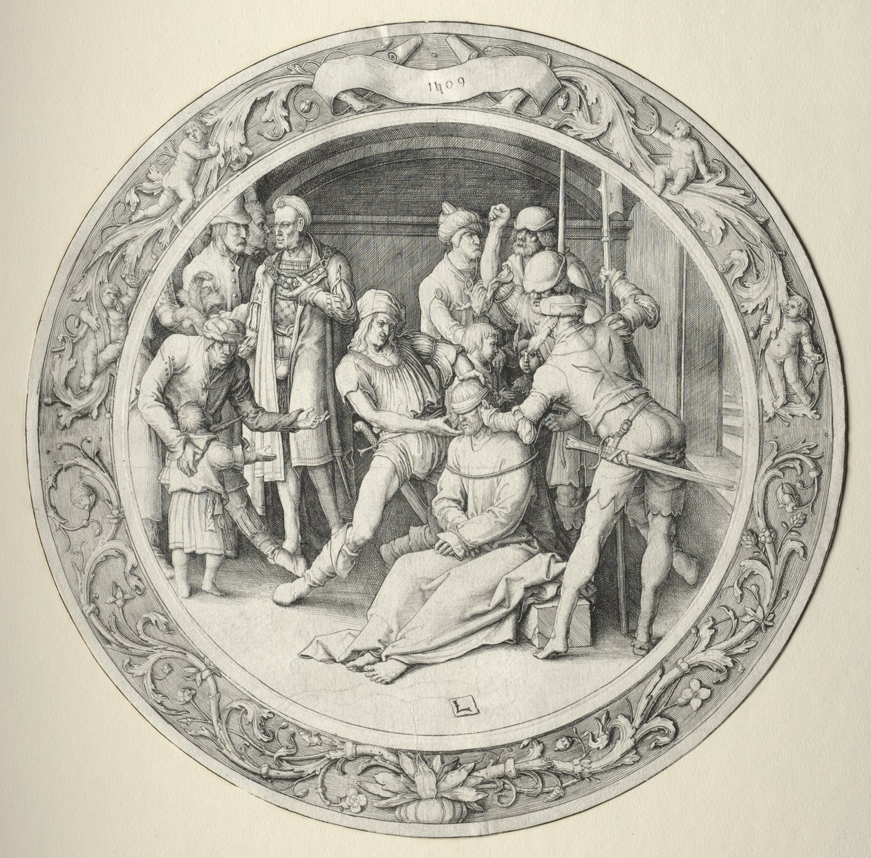Okrągła pasja: Ecce Homo autorstwa Lucas van Leyden