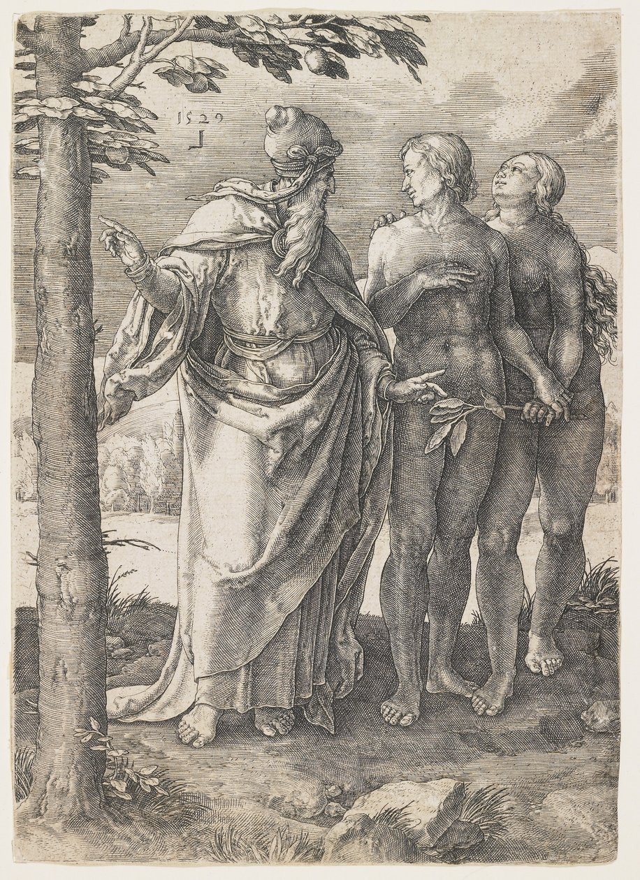Historia Adama i Ewy: pierwszy zakaz autorstwa Lucas van Leyden