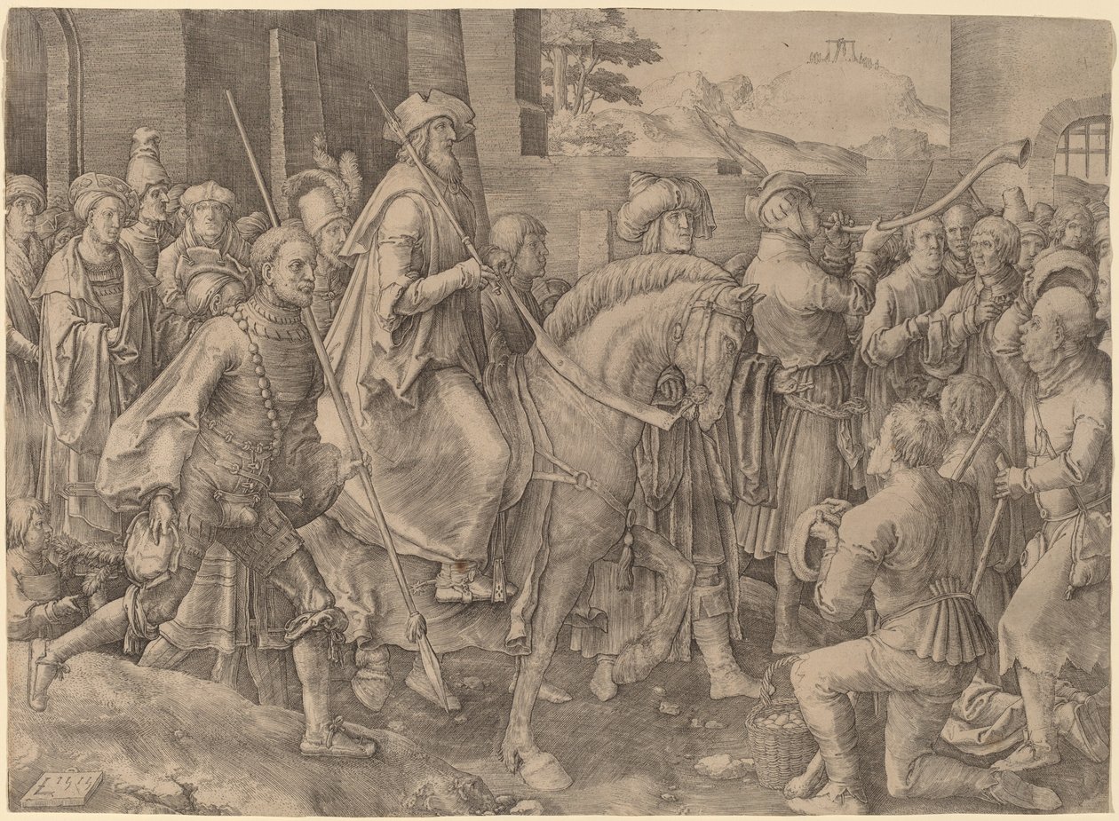 Triumf Mardocheusza autorstwa Lucas van Leyden