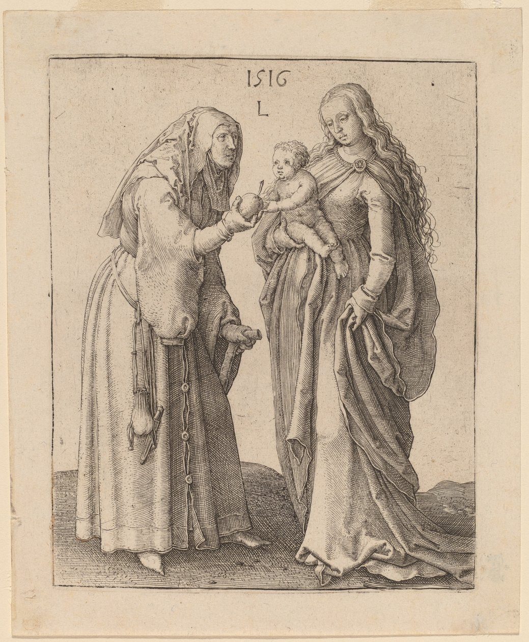 Dziewica i św. Anna autorstwa Lucas van Leyden
