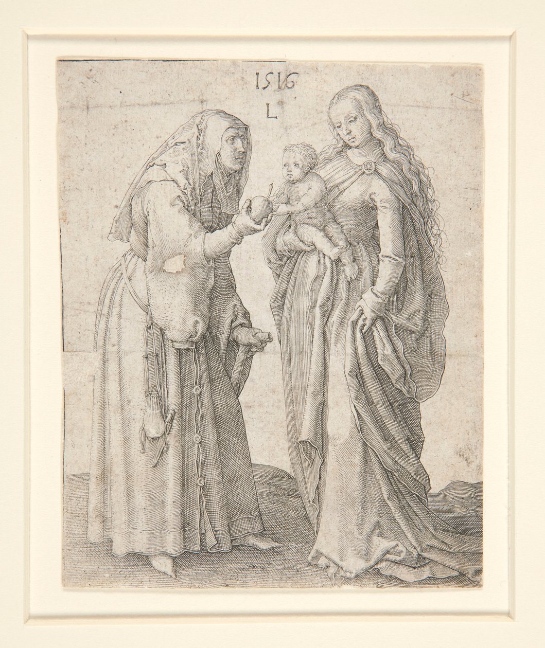 Dziewica z Dzieciątkiem i św. Anną autorstwa Lucas van Leyden