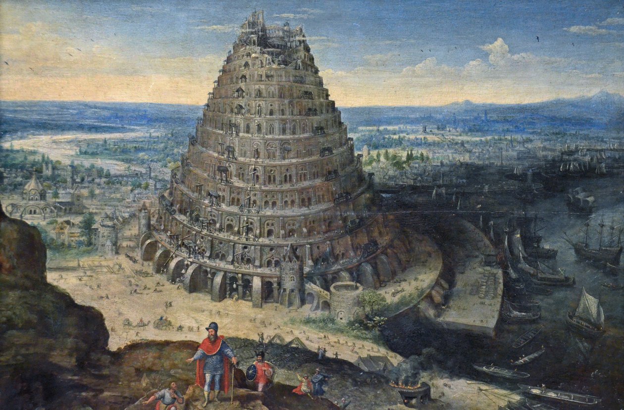 Francuski:  La Tour de Babel Wieża Babel autorstwa Lucas van Valckenborch