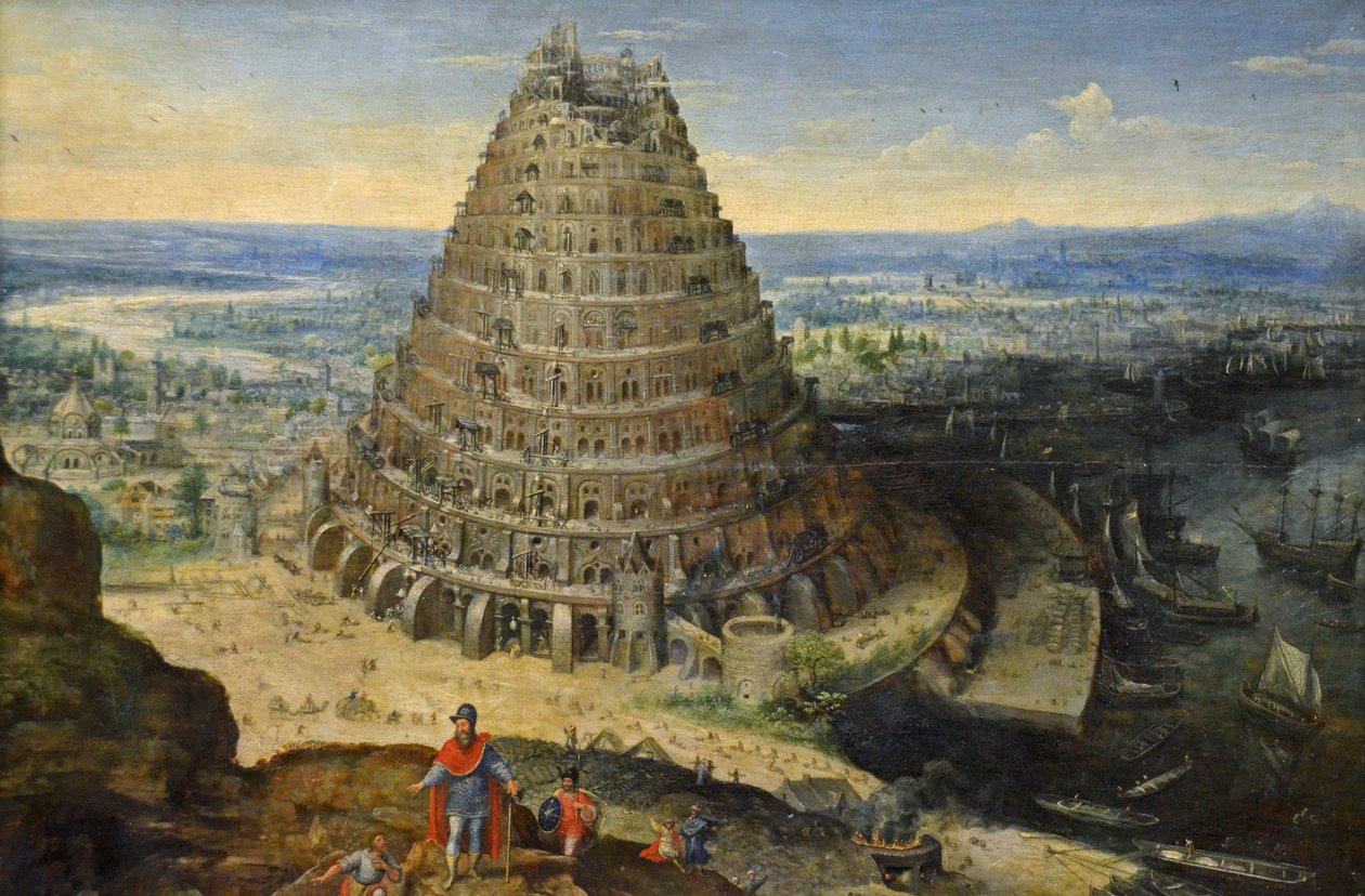 Francuski:  La Tour de Babel Wieża Babel autorstwa Lucas van Valckenborch