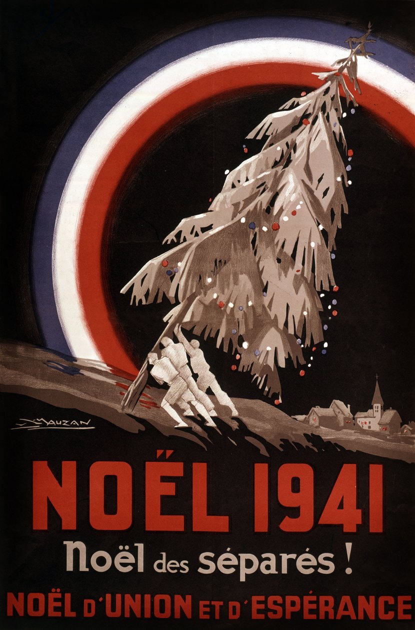 Cartaz para o Natal dos prisioneiros, Francepolish autorstwa Luciano Achille Mauzan