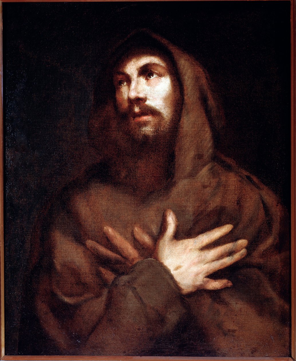 Obraz św. Franciszka z Asyżu autorstwa Luciano Borzone (1590-1645) autorstwa Luciano Borzone