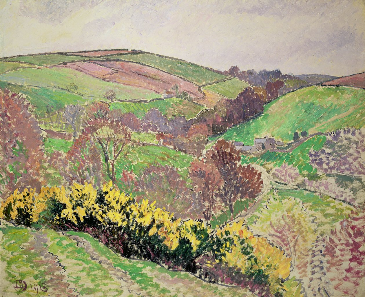 Dolina, Blackpool, 1913 autorstwa Lucien Pissarro