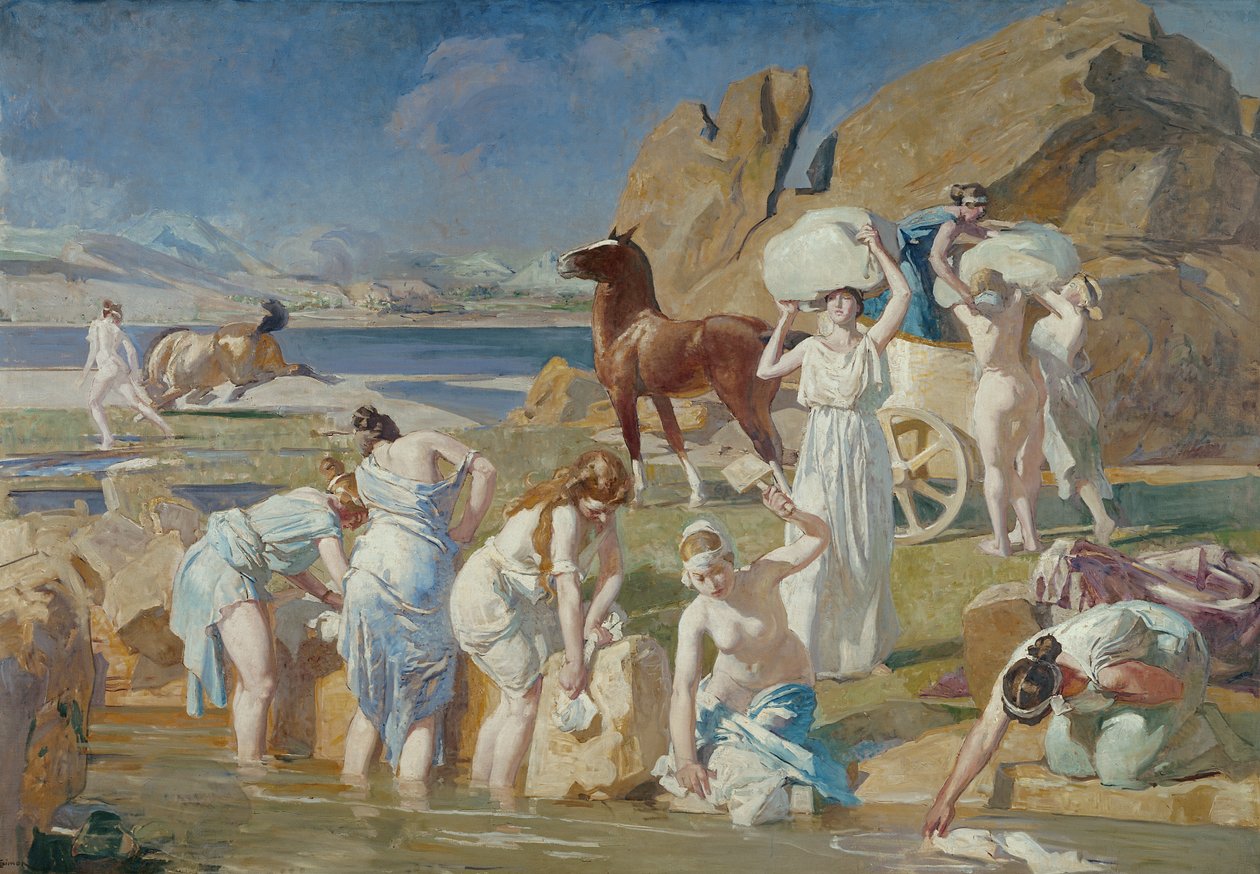 Nausicaa przy fontannie autorstwa Lucien Simon