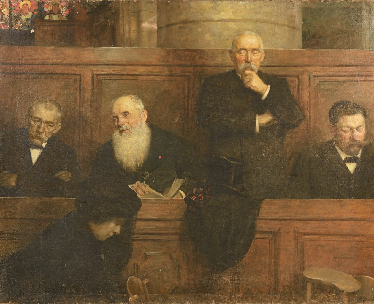Churchwardens (olej na płótnie) autorstwa Lucien Hector Jonas