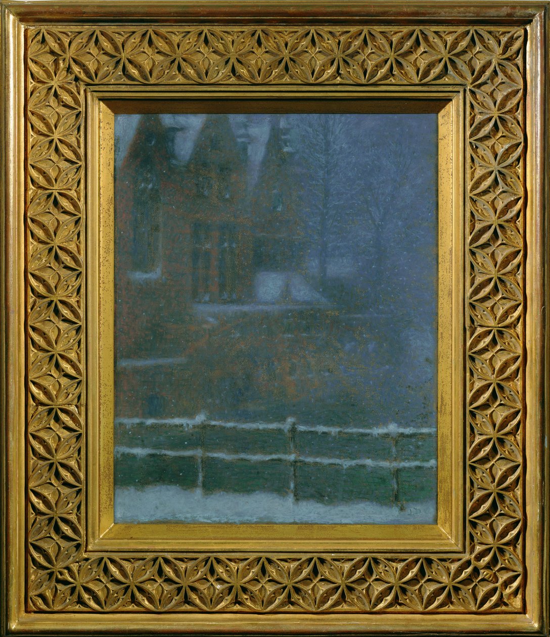 Brugia w śniegu autorstwa Lucien Levy-Dhurmer