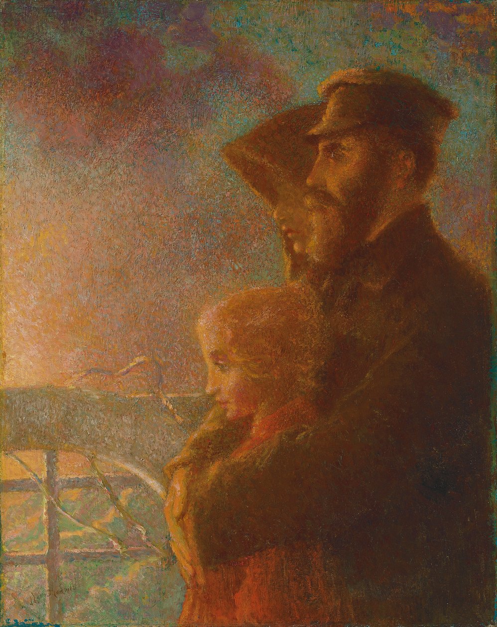 Rosyjscy emigranci, ok. 1900 (olej na płótnie) autorstwa Lucien Levy Dhurmer