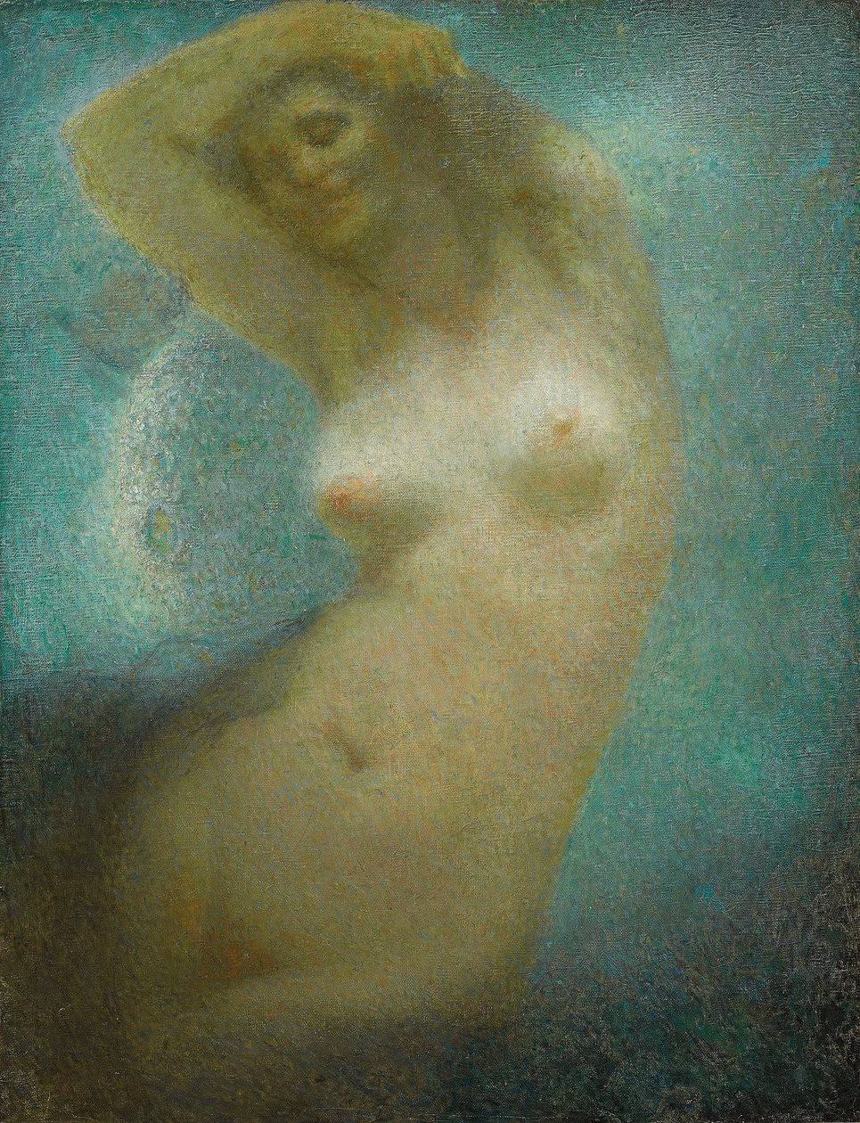 Sonata księżycowa; La Sonate au Clair de Lune, ok. 1925 (olej na płótnie) autorstwa Lucien Levy Dhurmer