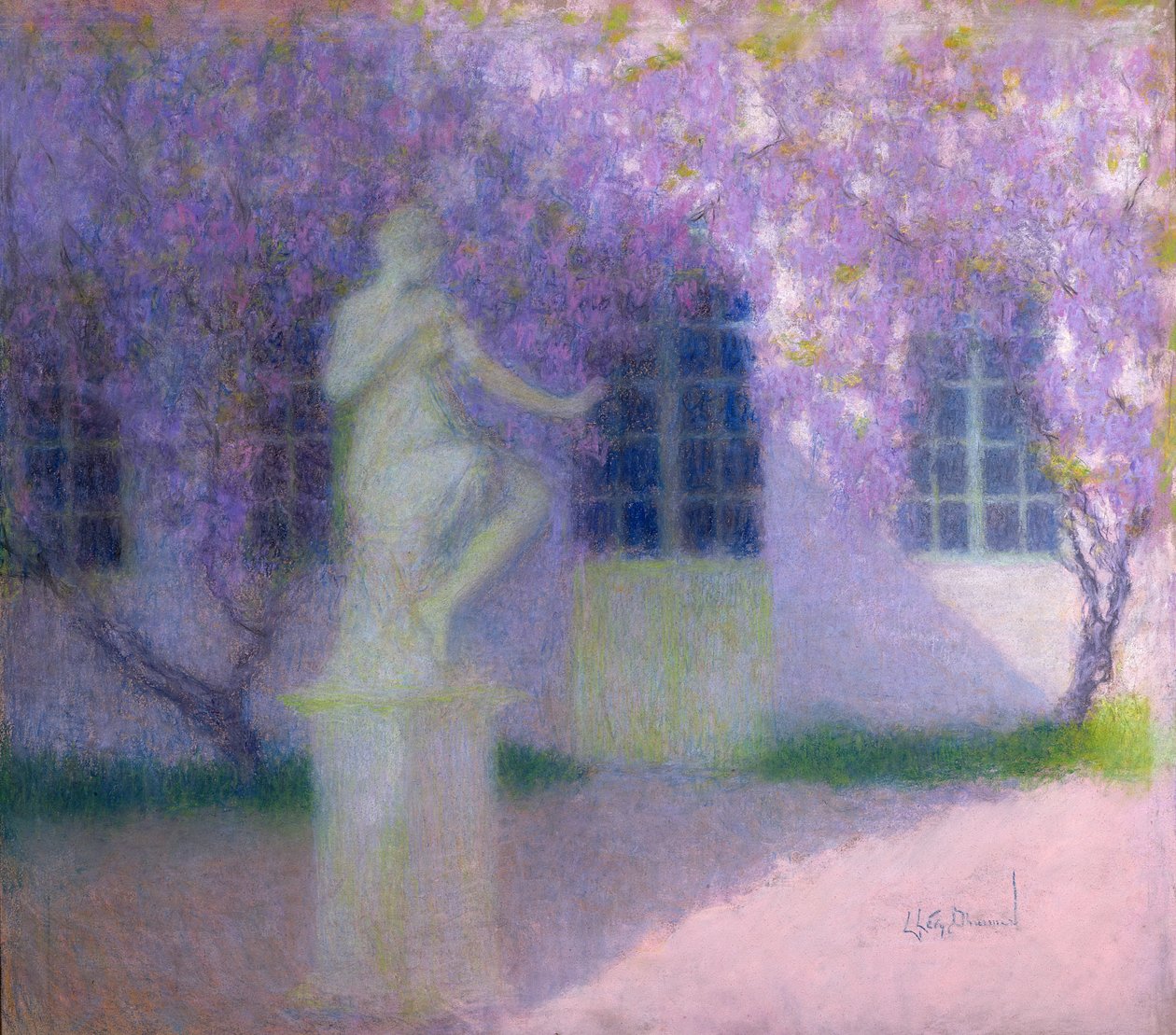 Wisteria, ok. 1922 (pastel na papierze) autorstwa Lucien Levy Dhurmer