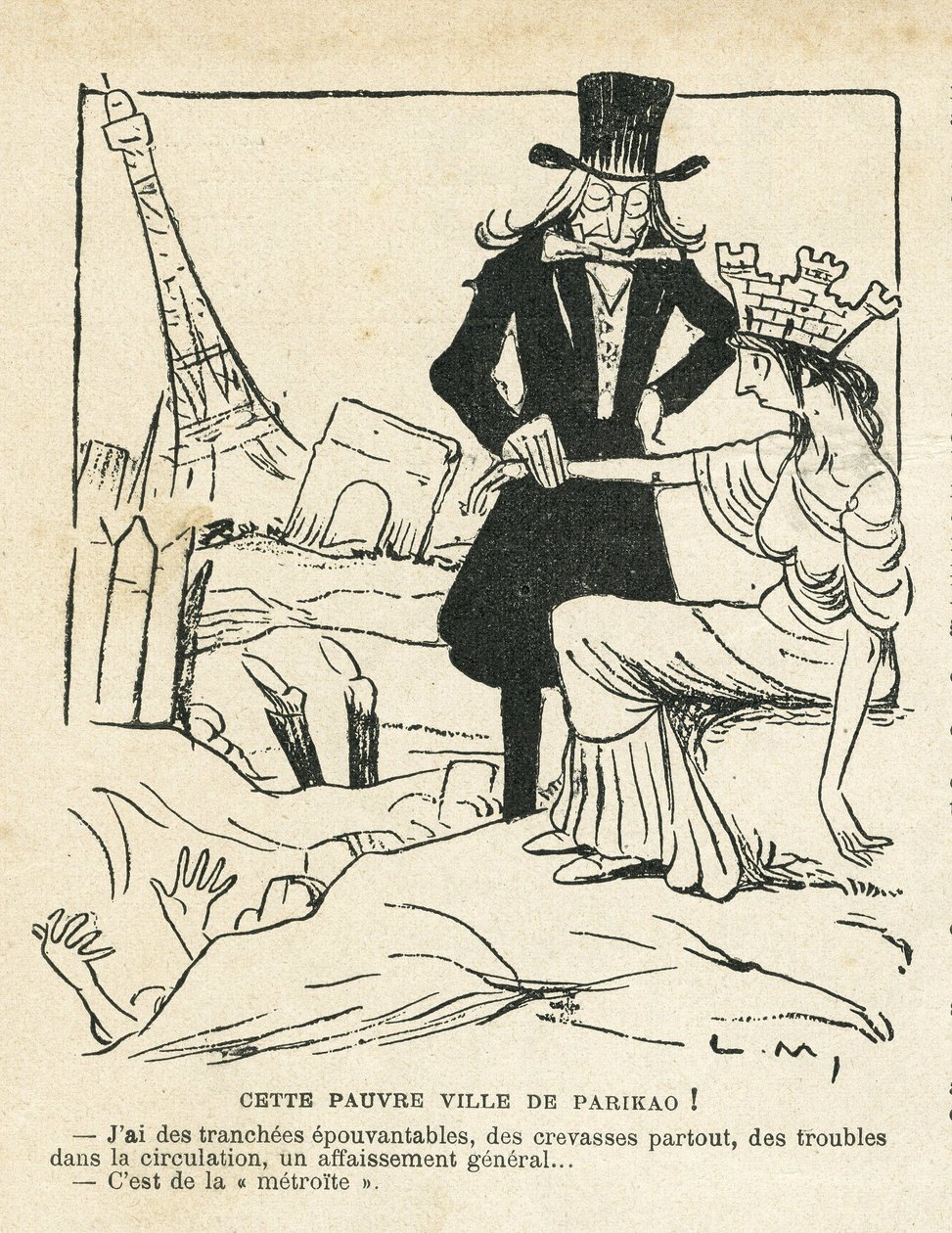 Ilustracja w Le Rire autorstwa Lucien Metivet