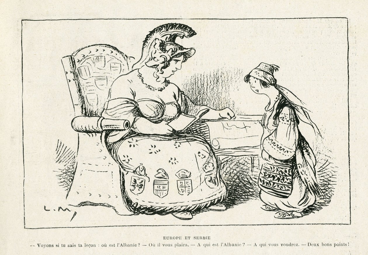 Ilustracja w Le Rire, 01.11.13 - Europa i Serbia - Wojna 14-18 (grawerowanie) autorstwa Lucien Metivet