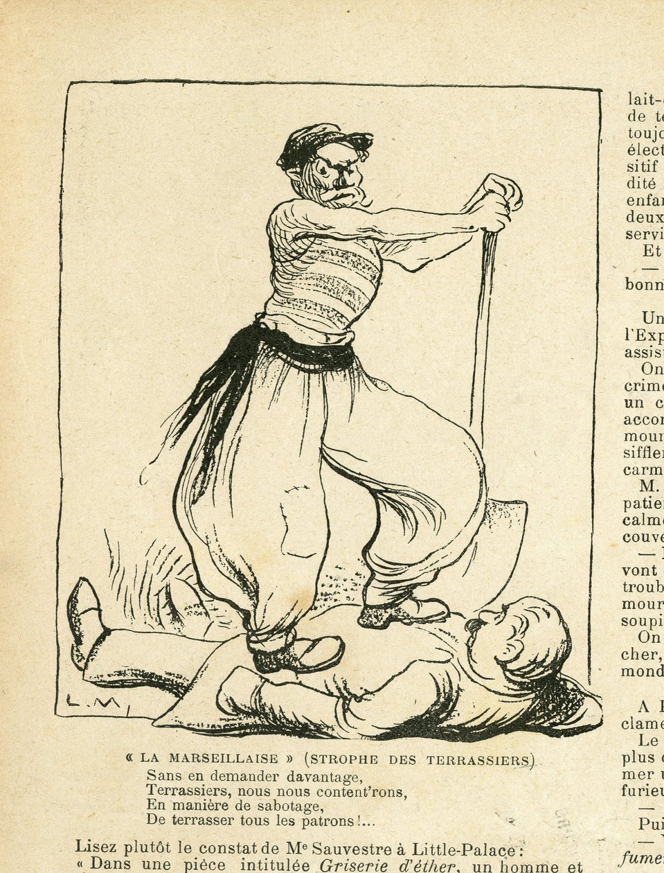 Illustration in Le Rire, 08/08/08 - La Marseillaise (engraving) autorstwa Lucien Metivet