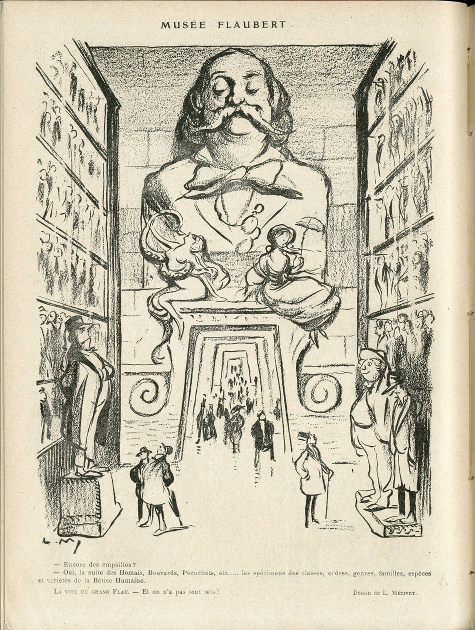 Ilustracja w Le Rire, 24.12.21 - Museum Flaubert (grafika) autorstwa Lucien Metivet