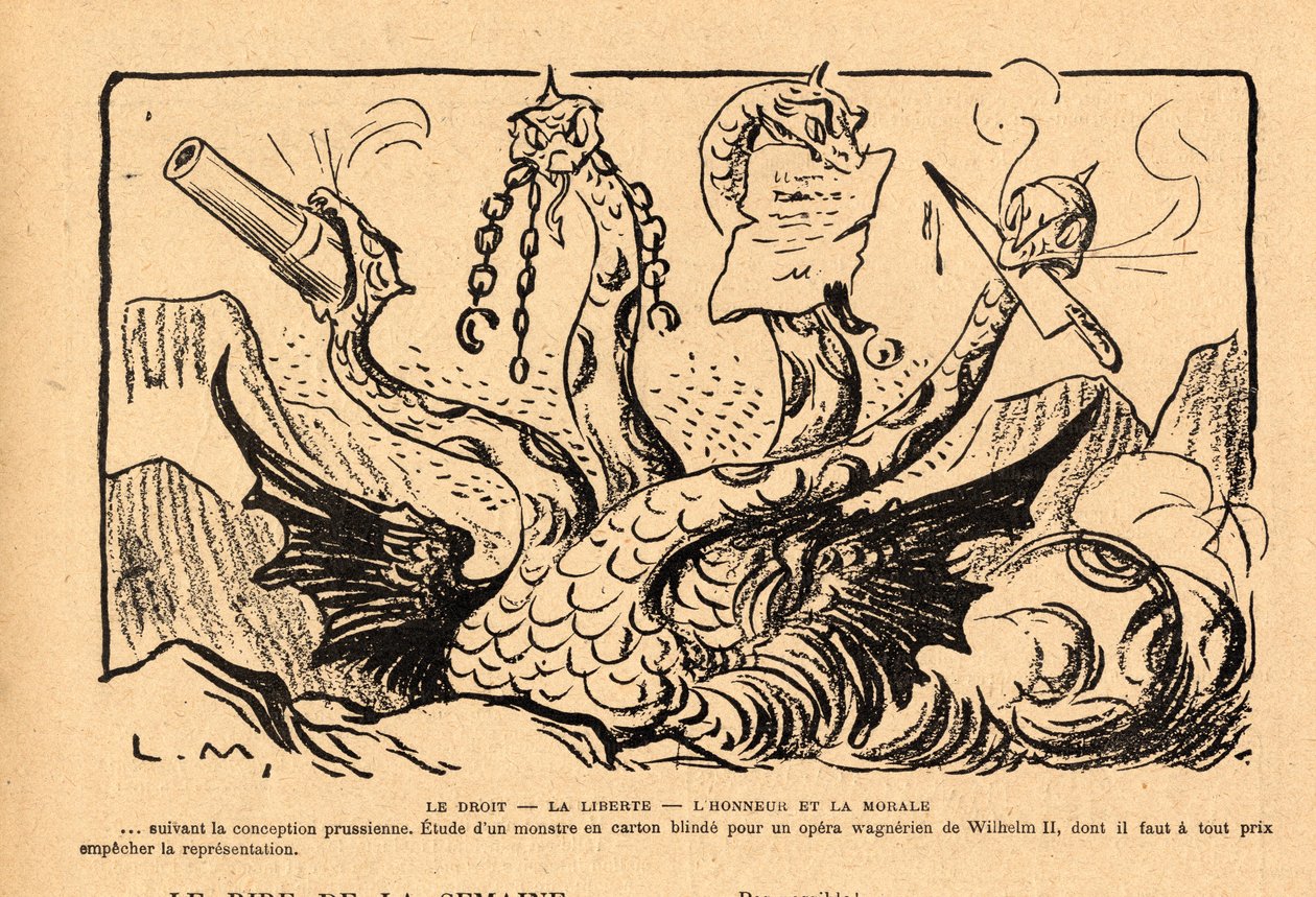 Le Rire rouge, satyryczne czarno-białe autorstwa Lucien Metivet