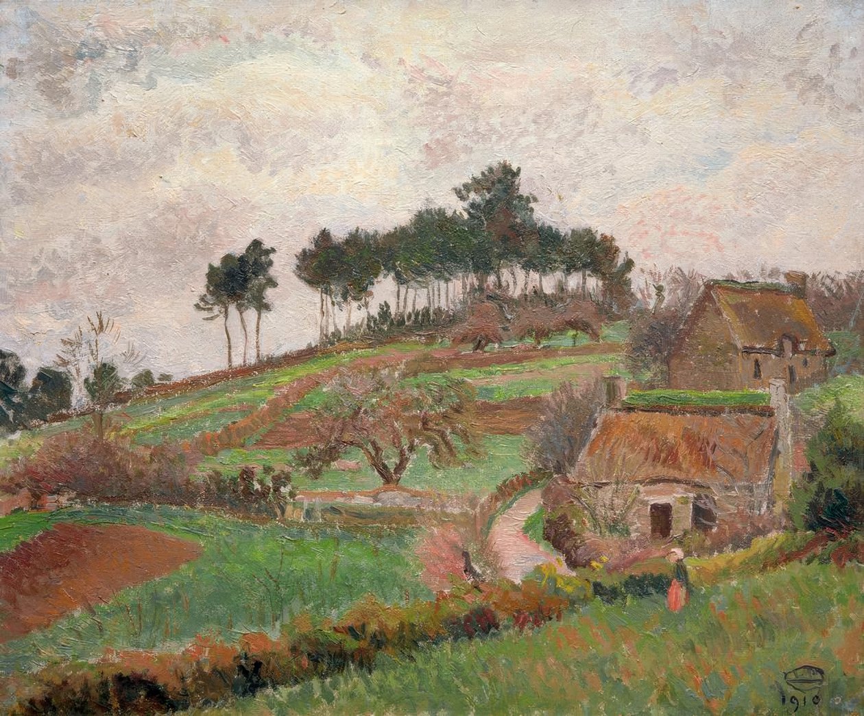 Bretania Domki, Riec autorstwa Lucien Pissarro
