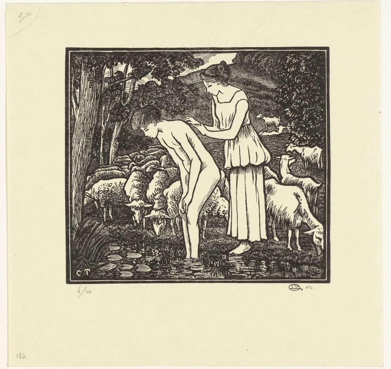 Daphnis jest myte przez Cloë Daphnis et Chloé (tytuł serii) autorstwa Lucien Pissarro