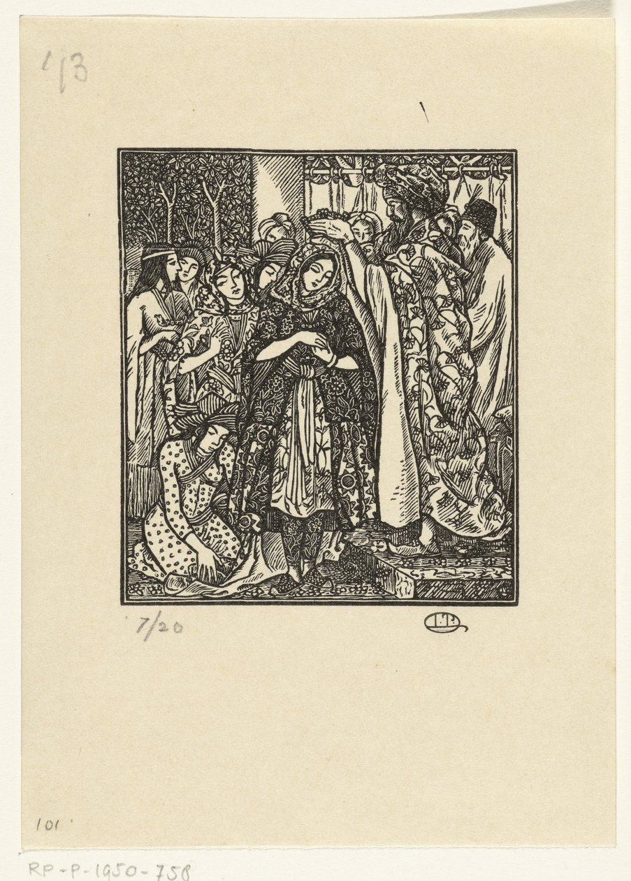 Koronacja Estery autorstwa Lucien Pissarro