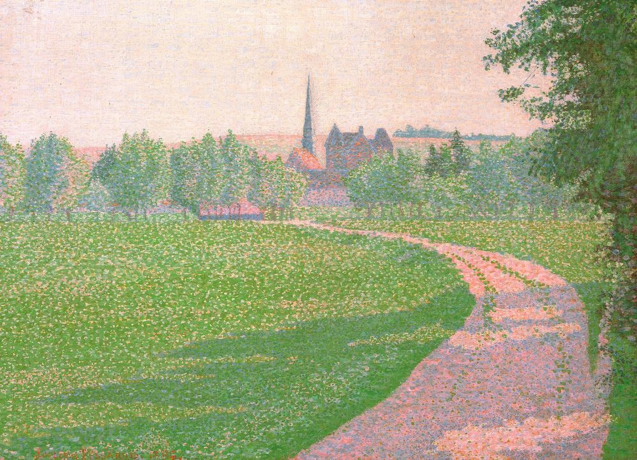 Kościół Eragny autorstwa Lucien Pissarro