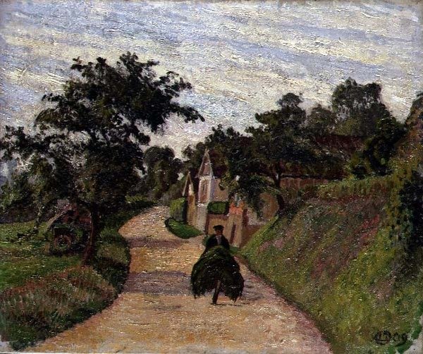 Eragny, Droga z Gisars do Bazincourt autorstwa Lucien Pissarro